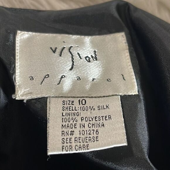 Vision Apparel Dress Womens Vintage Y2K 100% silk scoop neck Sleeveless mini - Picture 6 of 8